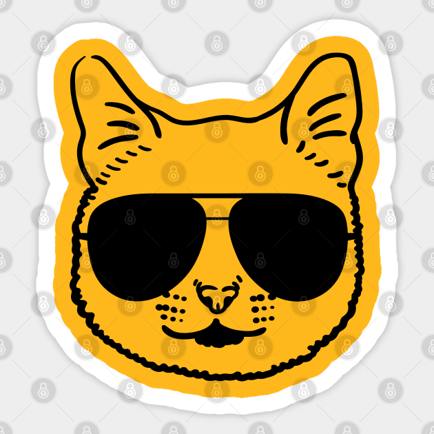 Cat Face Sticker by trendybestgift